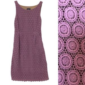 Anthropologie Maeve Purple Eyelet Dress with Pockets